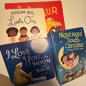 Set of Four Children's Board Books - I Love You to the Moon + More